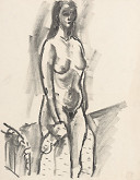 Eugen Nevan – Standing Female Nude 
