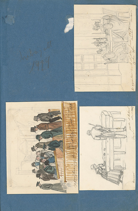 Stredoeurópsky maliar z 19. storočia – Biliardová hra. Scény zo života v Rusovciach