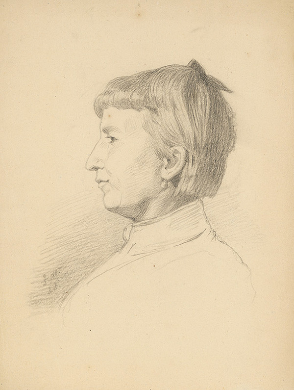 Jan Novopacký – Portrait of a Woman in Profile