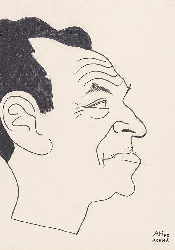 Adolf Hoffmeister – Karikatúrny portrét Petra Karvaša III. 