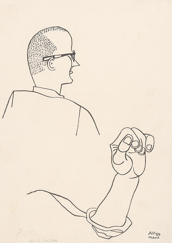 Adolf Hoffmeister – Karikatúrny portrét O. Dubaya 