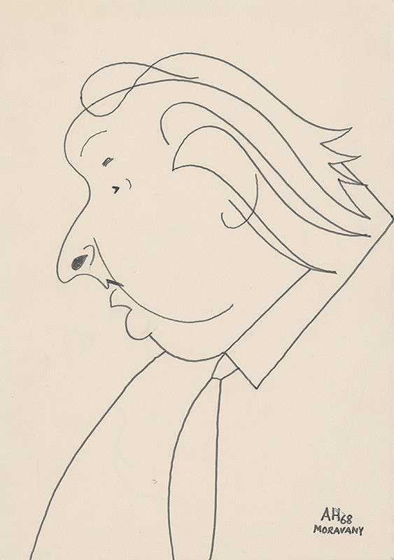 Adolf Hoffmeister – Karikatúrna kresba A.Bednára IV. 