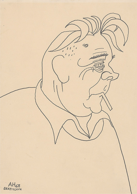 Adolf Hoffmeister – Karikatúrna kresba L.Novomeského IV. 