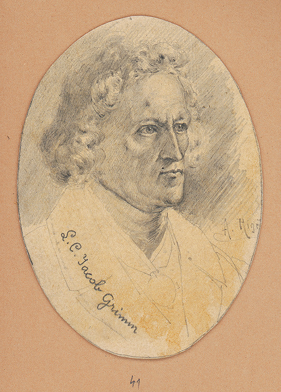 Alojz Rigele – Portrétna štúdia Jacoba Grimma   