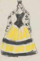 Eugen Nevan – Návrh na ženský kostým XVIII. 