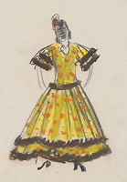 Eugen Nevan – Návrh na ženský kostým XIX. 