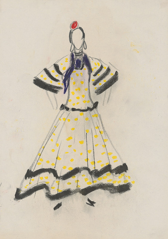 Eugen Nevan – Návrh na ženský kostým XX. 
