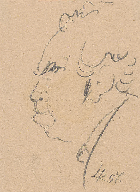 Ľubomír Kellenberger – Caricature Portrait of Ľudovít Fulla