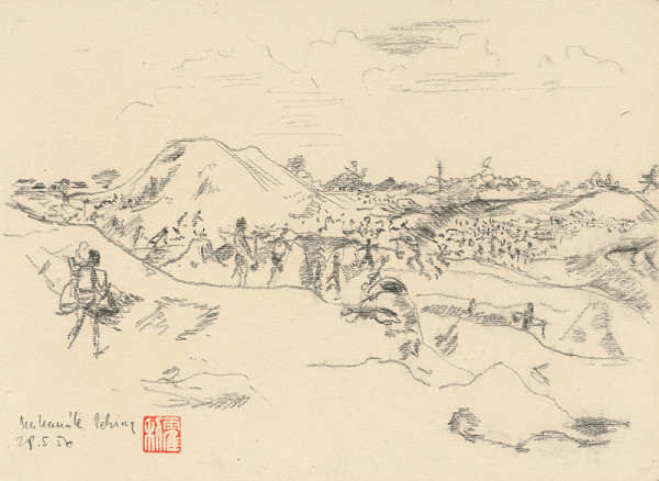 Anton Hollý – On a Canal in Beijing 