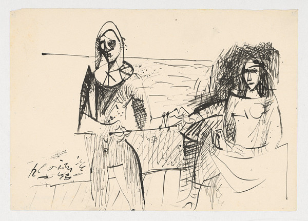 Vincent Hložník – Žena a harlekýn 