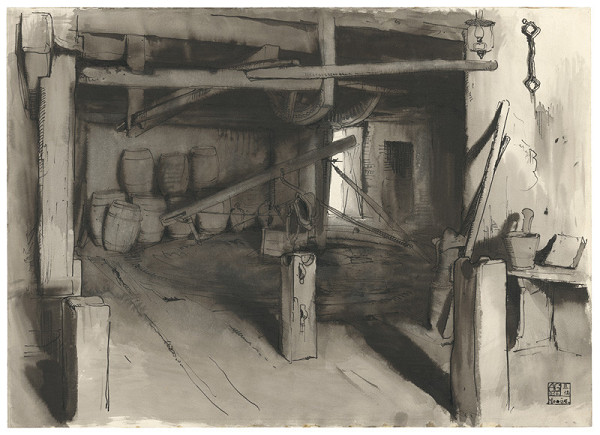 Gejza Angyal – Workshop (Study to Etching Tanners II.) 