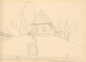 Bedrich Hoffstädter – Oravská dedina 