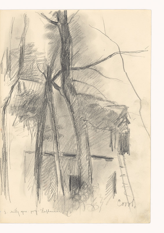 Dezider Milly – Kresba podľa Corota (Strom)
