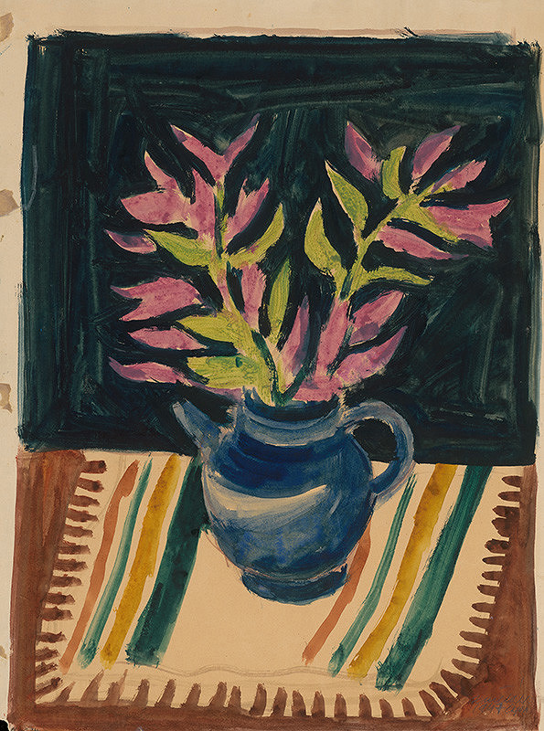 Ernest Zmeták – Zátišie s kvetinami 