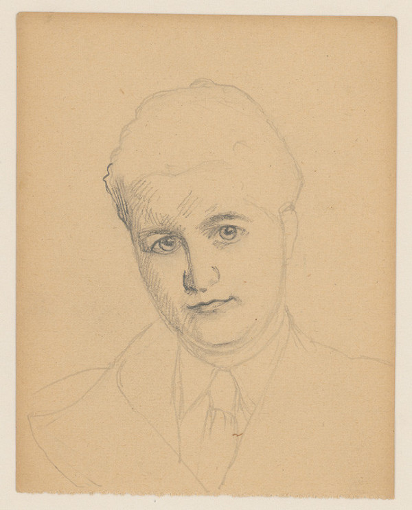 Ivan Žabota – Štúdia mužskej hlavy en face 