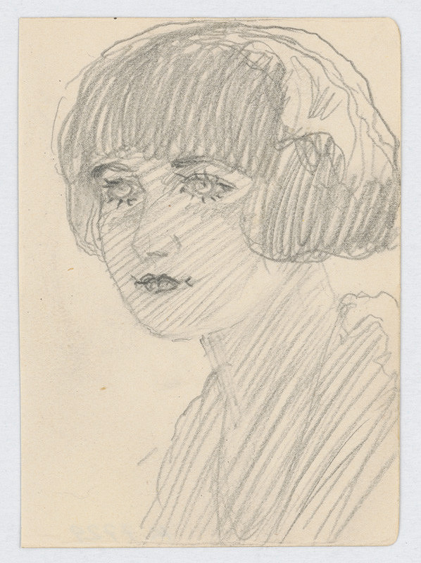 Ivan Žabota – Study of a Young Woman in Three-Quarters Profile 