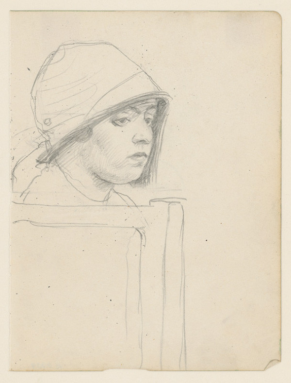 Ivan Žabota – Štúdia hlavy mladej ženy 8. 