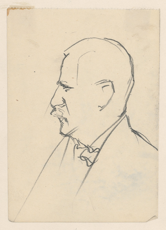 Ivan Žabota – Sketch of an Older Man's Head