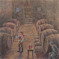 Gustáv Mallý – 2. - Wine Tasting in a Cellar 