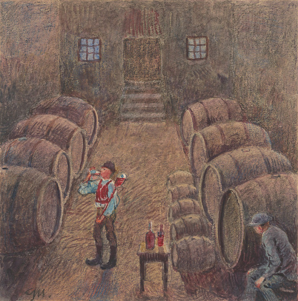 Gustáv Mallý – 2. - Wine Tasting in a Cellar
