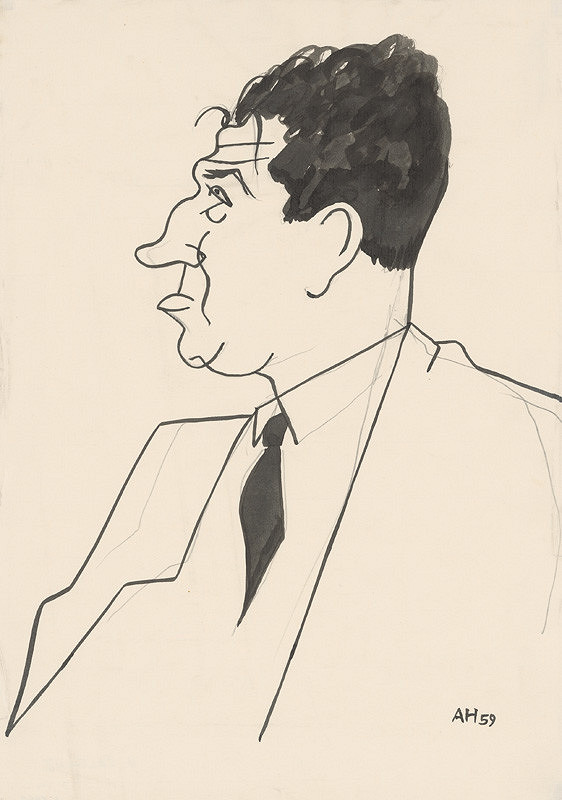 Adolf Hoffmeister – Karikatúrna kresba Viliam Šalgovič
