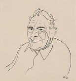 Adolf Hoffmeister – Karikatúrna kresba - Laco Novomeský II. 