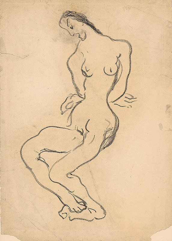 Arnold Peter Weisz-Kubínčan – Seated Female Nude