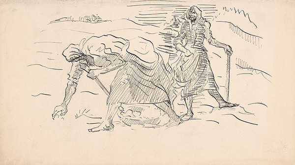 Arnold Peter Weisz-Kubínčan – Vykopávanie zemiakov 