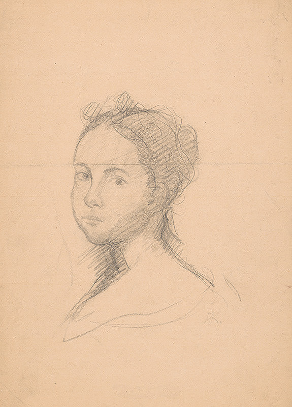 Arnold Peter Weisz-Kubínčan – Náčrt ženského portrétu 