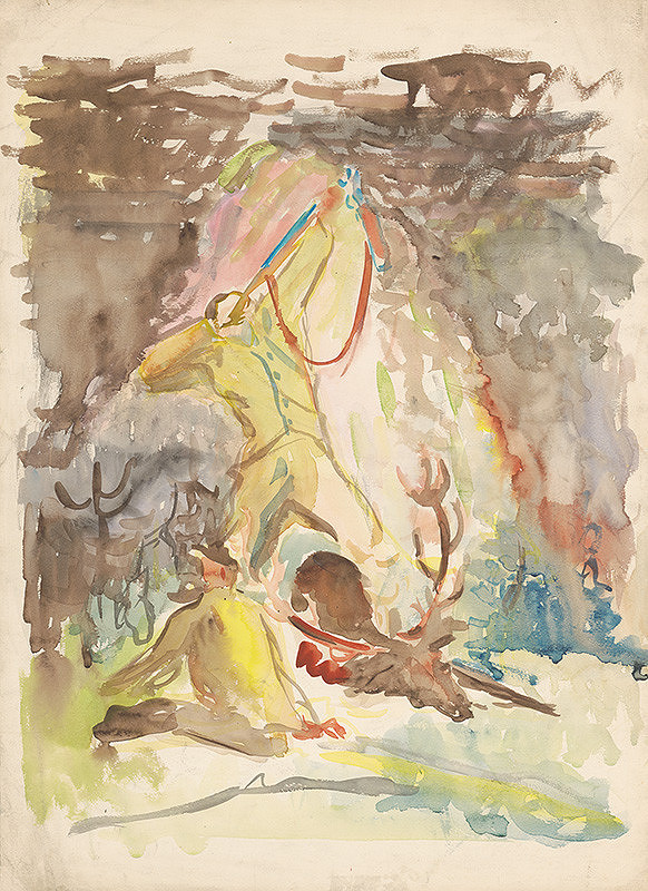 Arnold Peter Weisz-Kubínčan – Poľovnícky motív 