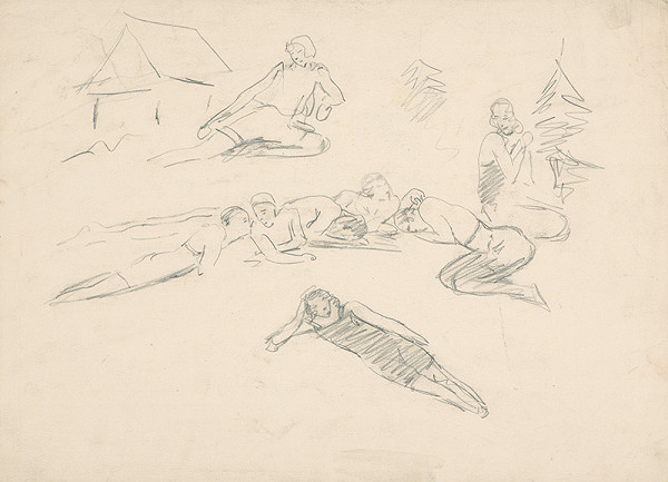 Arnold Peter Weisz-Kubínčan – Náčrty odpočívajúcich postáv 