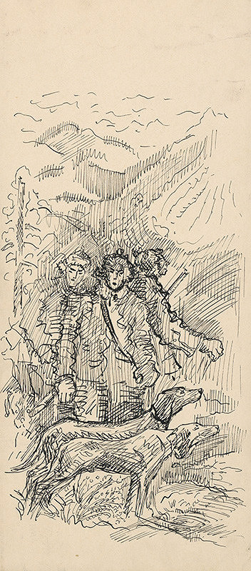 Arnold Peter Weisz-Kubínčan – Poľovníci so psami 