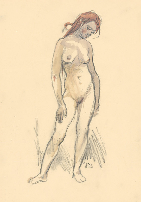 Jaroslav Vodrážka – Stojaci ženský akt 