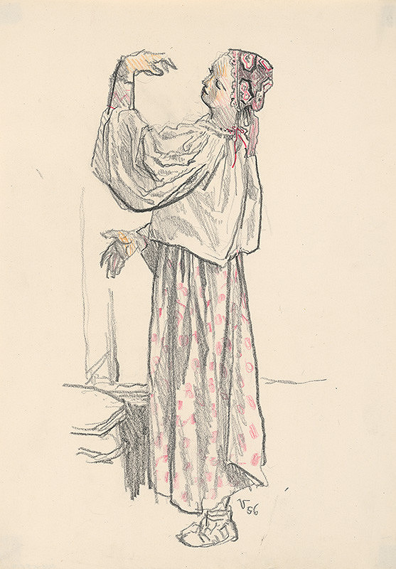 Jaroslav Vodrážka – Girl in an Embroidered Bonnet