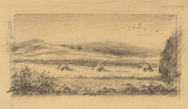 Peter Matejka – Stubble Field with Crosses of Haystacks 