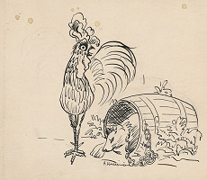 Arnold Peter Weisz-Kubínčan – Rooster and Dog 