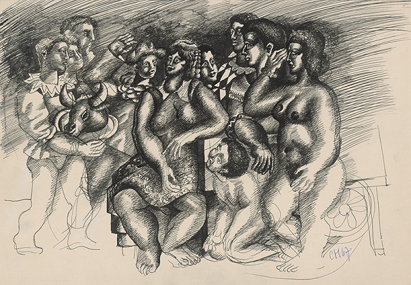 Milan Chovanec – Figural Composition with a Head of a Bull 