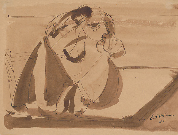 Július Lőrincz – Rozmýšľajúca 