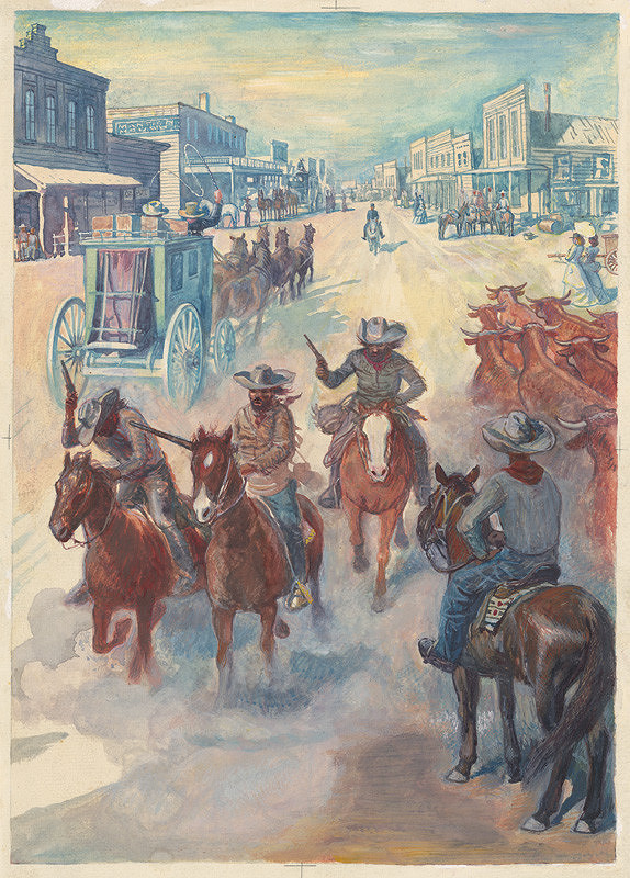 Edmund Massányi – 1.- Jazdci v uliciach mesta 