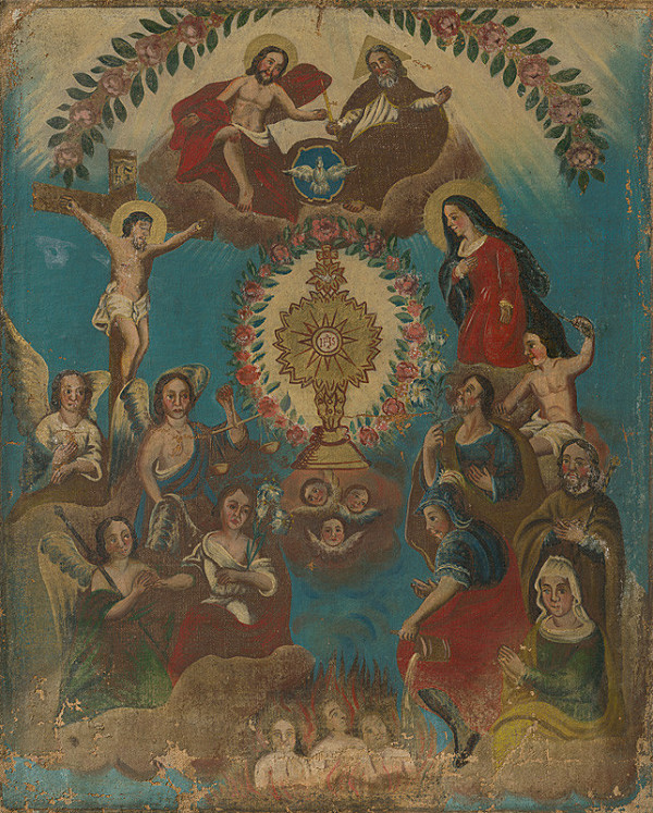 Neznámy autor – Biblické výjavy s Eucharistiou uprostred 