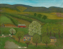 Zuzana Virághová – Krajina s autobusom 