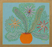 Jan Hruška – Zátišie s oranžovou vázou 