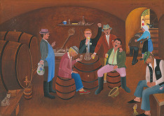 Jozef Lackovič – Veselá spoločnosť v pivnici 