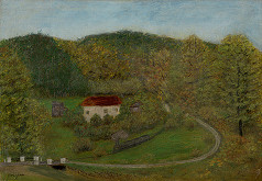 Zuzana Virághová – Krajina s domkom 