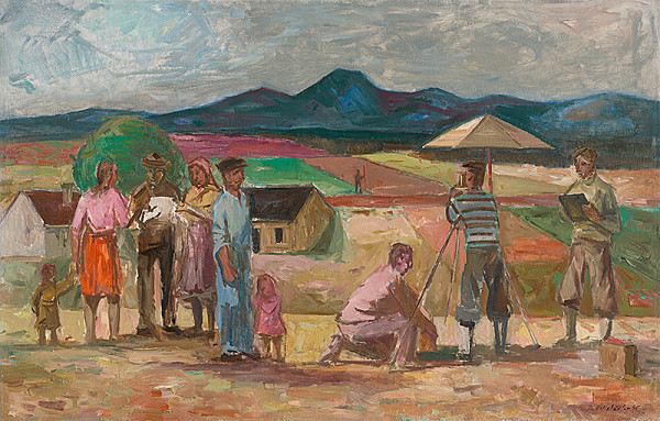 Bedrich Hoffstädter – Náčrt k obrazu 'Geometri' 