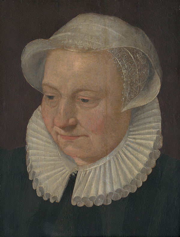 Flámsky maliar zo začiatku 17. storočia – Head of an Old Woman in a Bonnet