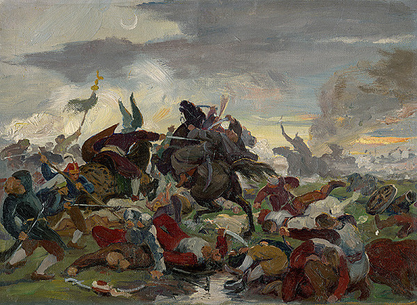 Jozef Hanula – Štúdia k obrazu Tomoryho smrť v bitke pri Moháči 