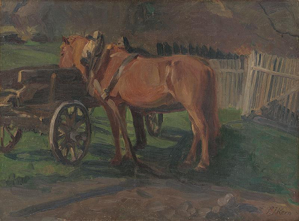 Peter Július Kern – Červené kone pri voze