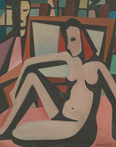 Anton Michalčík – Seated Woman 