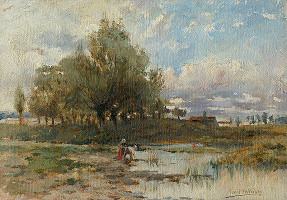 Felicián Moczik – Krajina s rybníkom 